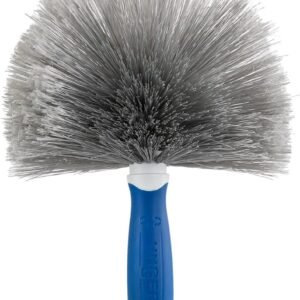 Cobweb & Corner Duster – Dusters for Cleaning, Compatible with Telescopic Poles, Dusting Tools, Great for Ceilings, Moldings, HVAC & Floor Vents, and Corners, White/Black