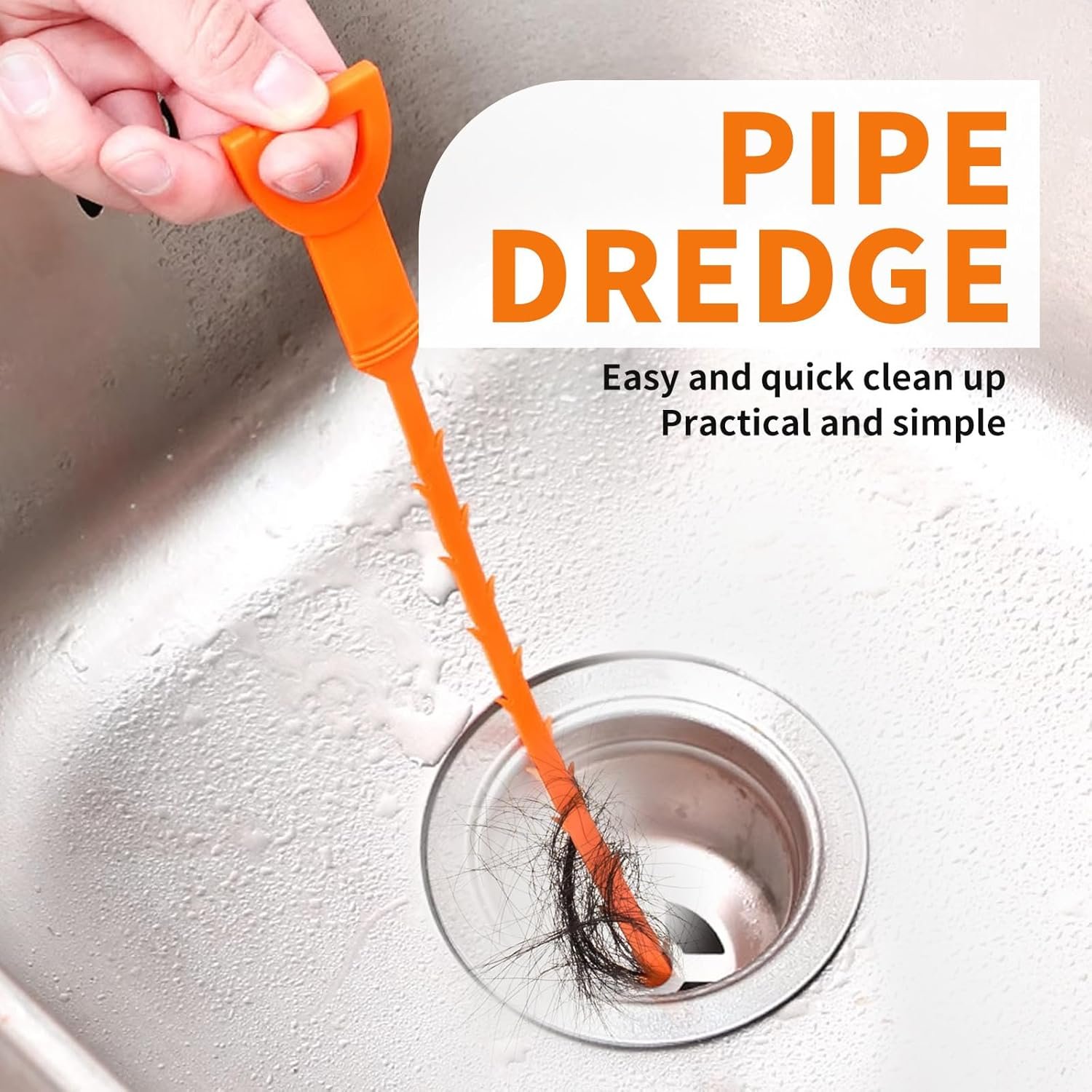 Drain Snake Drain Clog Remover Tool 4 Pack 20 Inch Flexible Hair Removal for Sink Shower Tub and Toilet with Grip Handle Easy Use Kitchen Bathroom Pipe Cleaner- - Image 2