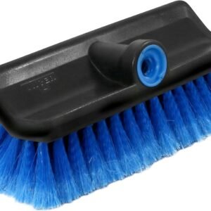 Professional Lock-On HydroPower 10” Bi-Level Soft Wash Brush, Compatible with Waterflow Poles, Outdoor Cleaning Supplies, Great for Patios, Siding, Windows, Cars, and Boats